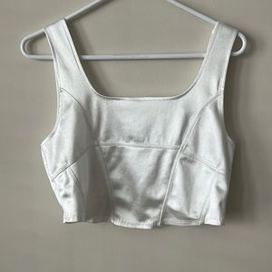 Corset-Style Cropped Tank Top